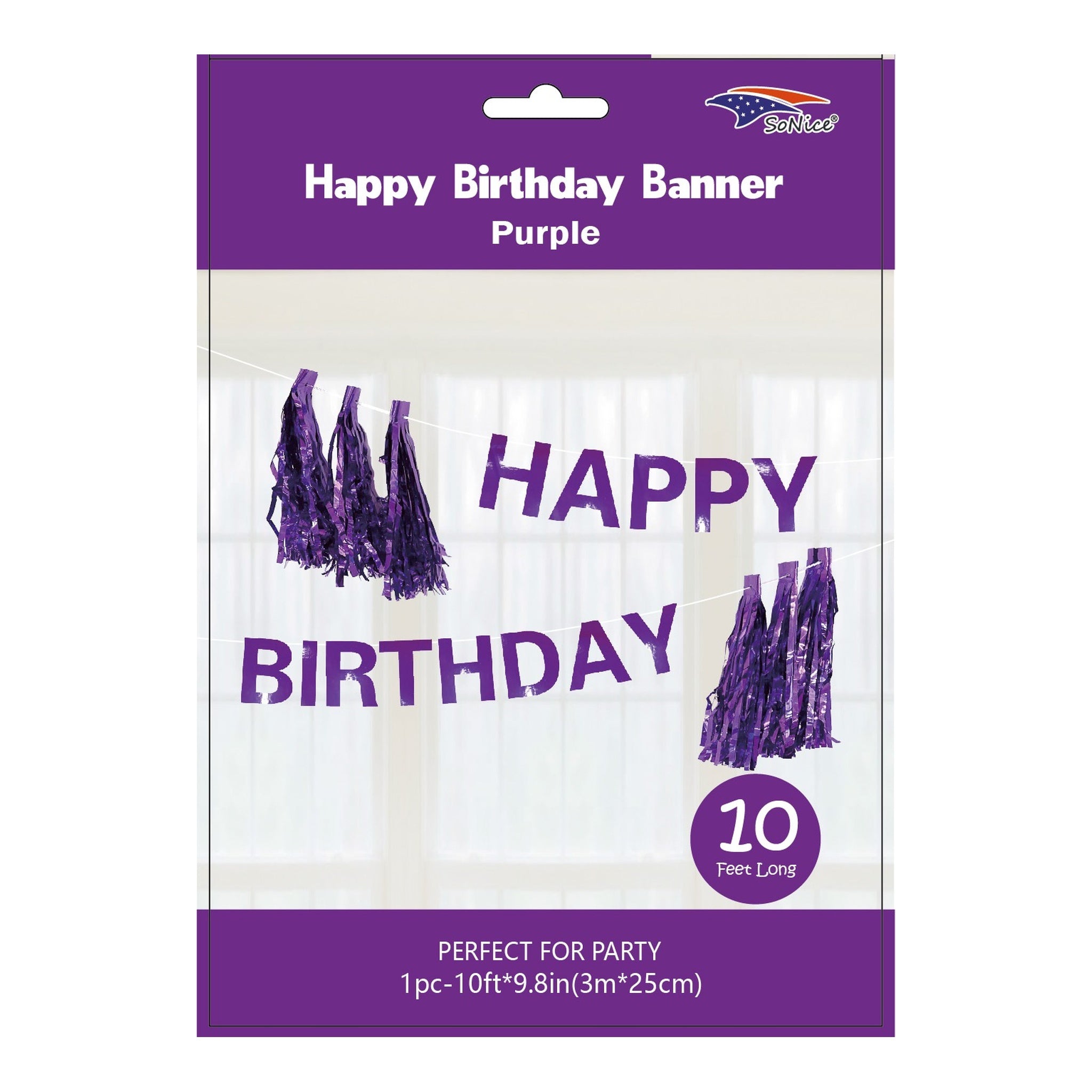Happy Birthday T/Banner Purple